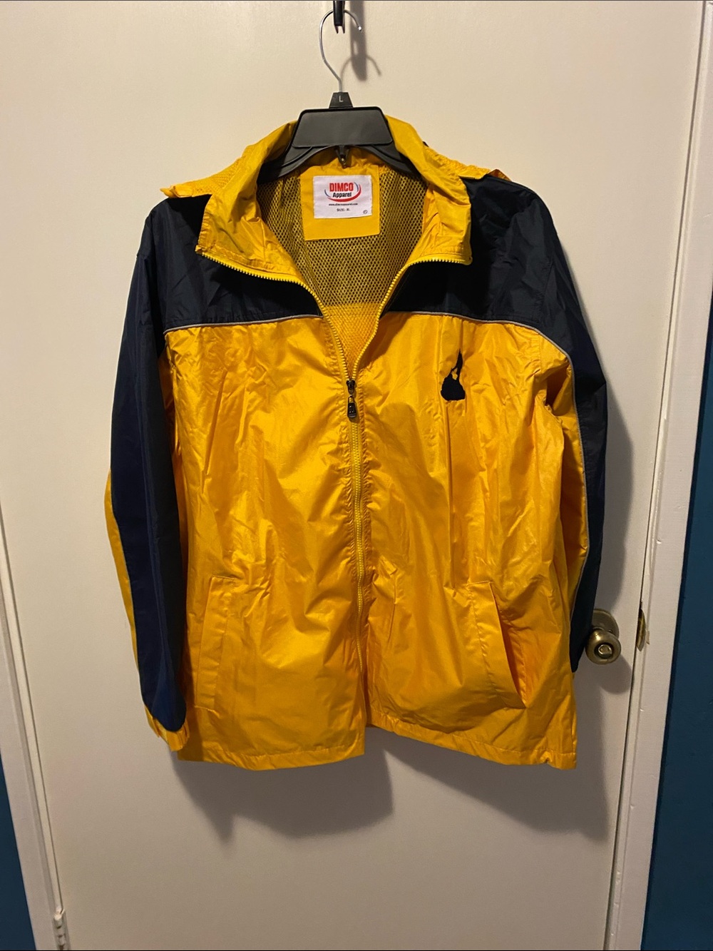 Unbranded Yellow & Navy Men's Lightweight Windbreaker Jacket